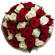 bouquet of red and white roses. Lithuania